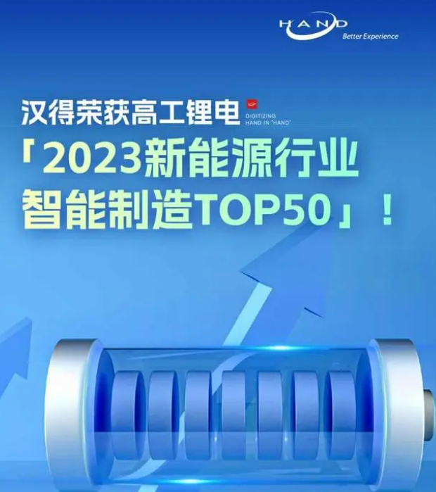 汉得荣获高工锂电“2023新能源行业智能制造TOP